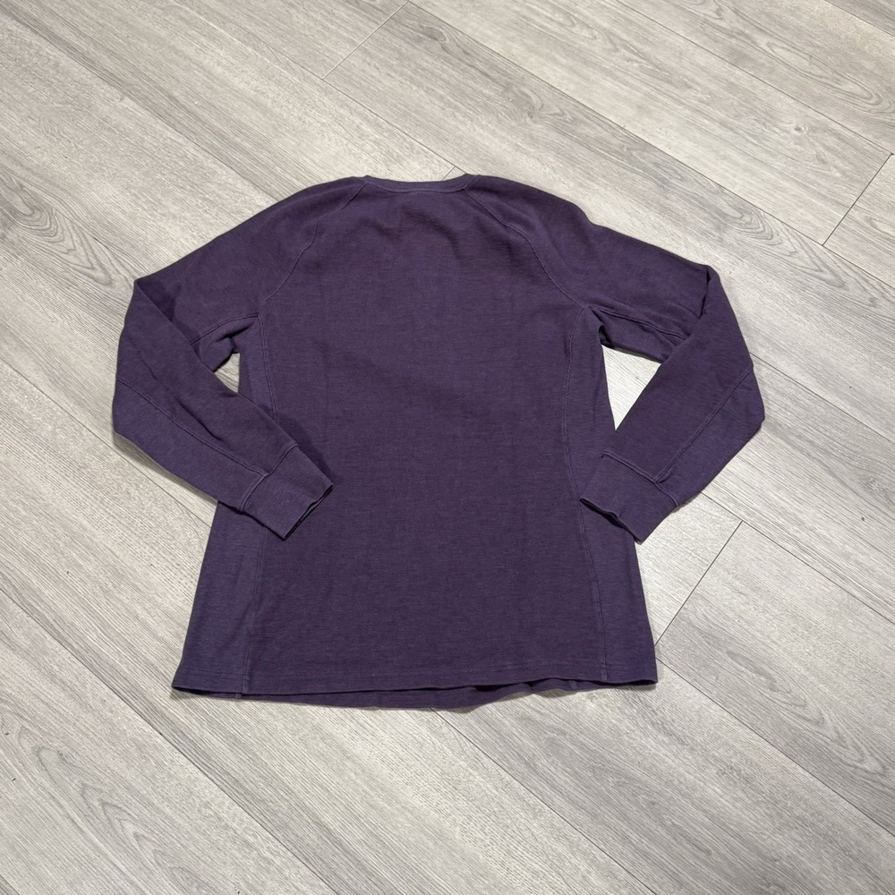 Duluth Trading Co Long Sleeve Purple Henley Shirt Women's Size M Cotton Blend - Picture 6 of 8